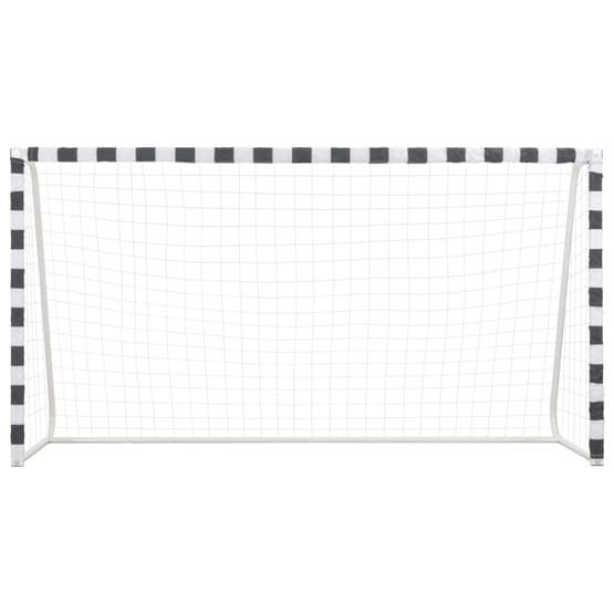 Fotbollsmål 300X160X90 Cm Metall Svart Och Vit