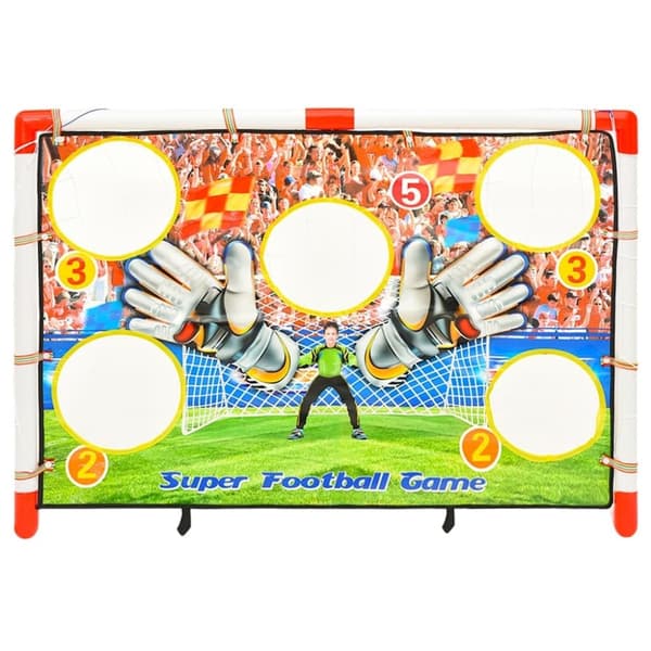 vidaXL fodboldmål med målvæg til børn 120x51x77,5 cm