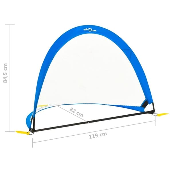 vidaXL Fotballmål for barn 2 stk oppbevaringspose 119x82x84,5 cm