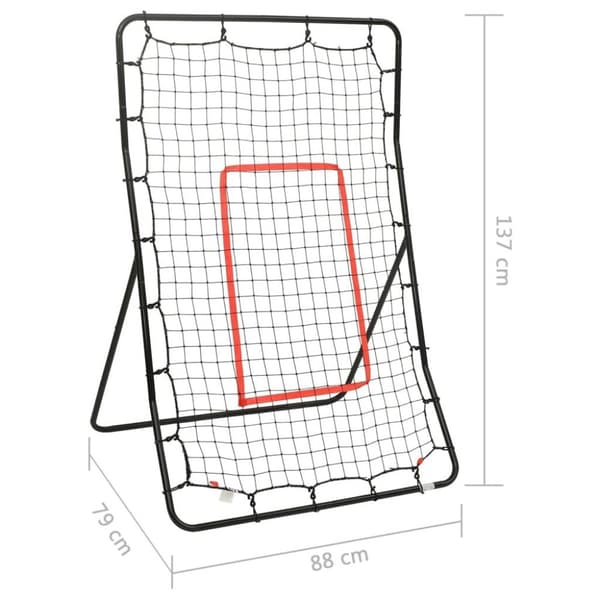 vidaXL softball-rebounder 88x79x137 cm stål