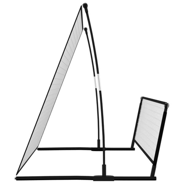 vidaXL 2-i-1 Fotballmål og stoppnett 202x104x120 cm stål