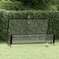 Miniatyrbilde 7 av 8: vidaXL 2-i-1 Fotballmål og stoppnett 202x104x120 cm stål