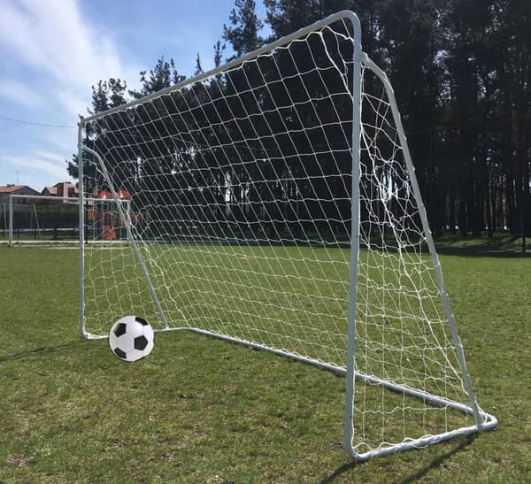 Fodboldmål - fodboldmål - 240x150x90 cm - med ankre - metal