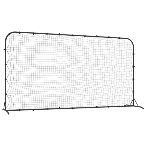 vidaXL Jalkapalloverkko musta 366x90x183 cm HDPE