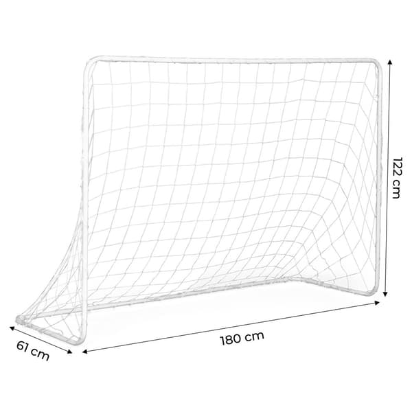 Fodboldmål - fodboldmål - 180 x 122 cm - hvid