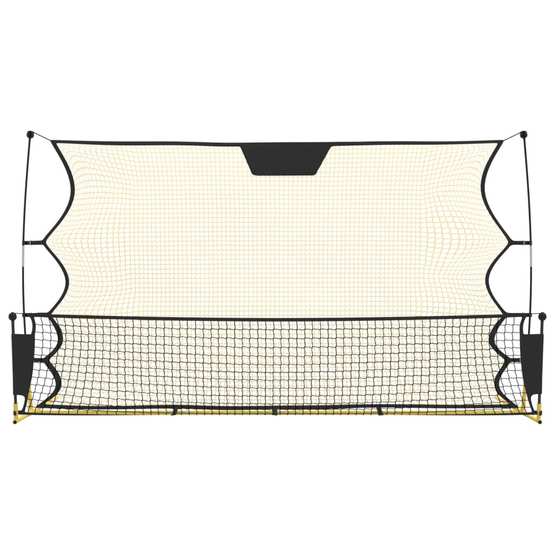 Fotbollsnät Med Rebounder Svart Och Gul 183X85X120 Cm Polyester