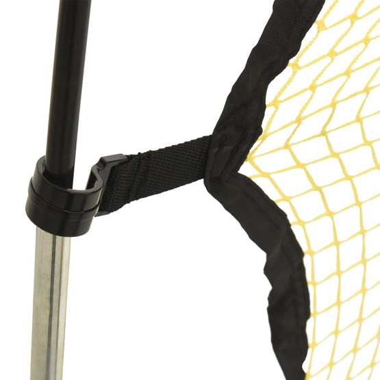 Fotbollsnät Med Rebounder Svart Och Gul 183X85X120 Cm Polyester