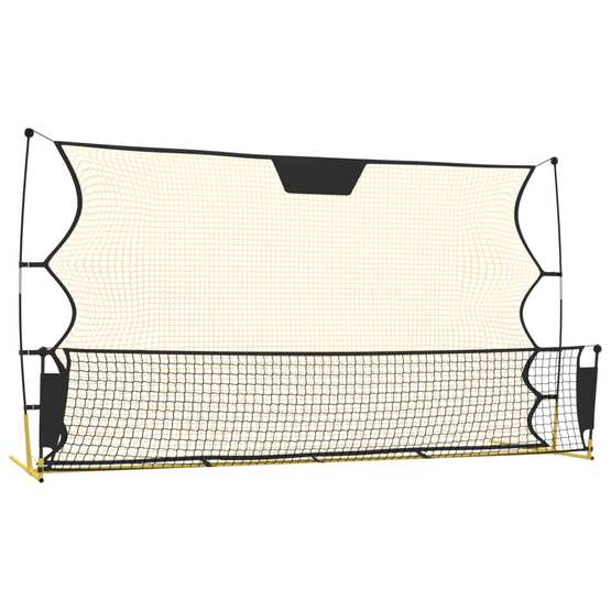 Fotbollsnät Med Rebounder Svart Och Gul 183X85X120 Cm Polyester