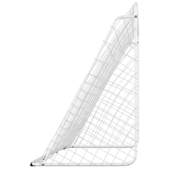Fotbollsmål Med Nät Vit 366X122X182 Cm Stål