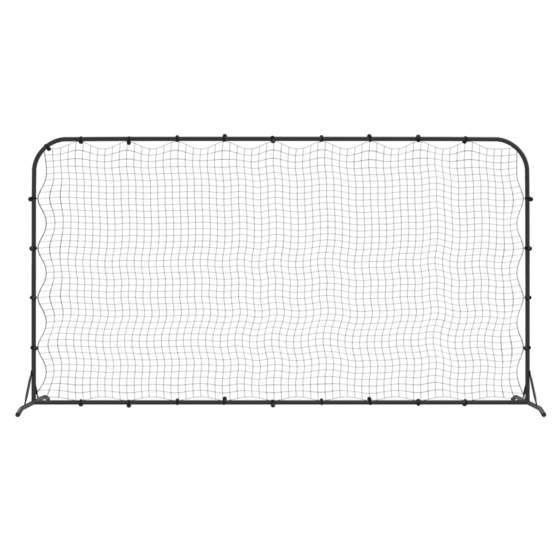Fotbollsnät Med Rebounder Svart 366X90X183 Cm Hdpe
