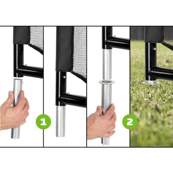 Exit - Fotbollsmål - Coppa Stål 220X170Cm - Svart