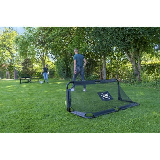 Exit - Fotbollsmål - Panna Fällbar Stål 150X60Cm - Set Med 2 St - Svart