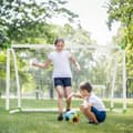Miniatyrbild 4 av 4: XMTECH Kids Football Goal Net Sports Game Outdoor Activity 245x90x155cm Vit