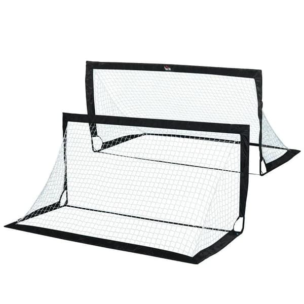 Rootz Fodboldmålsnet - Fodboldmål - Fodboldnetværket - Minimål - Sort - 186 x 90 x 89 cm