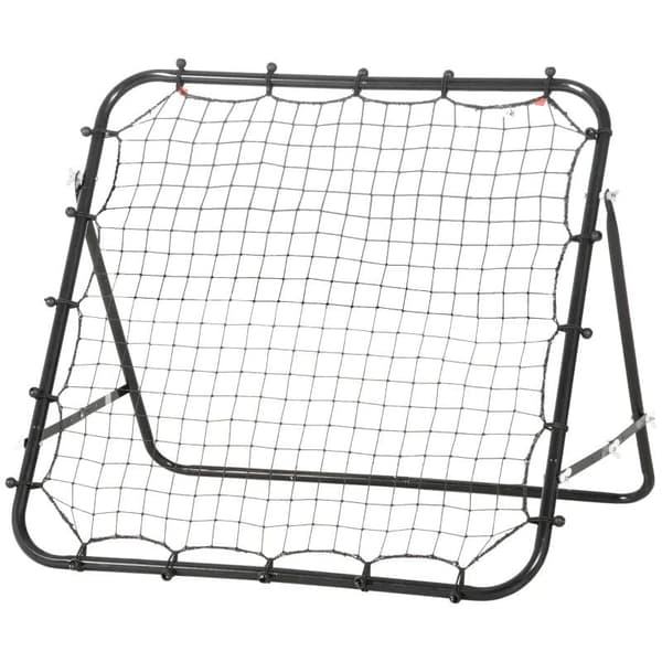 Rootz Rebounder - Football Rebounder - Kickback Goal Rebound Wall Net - Metalrør + PE stof - Sort - 96 x 80 x 96 cm
