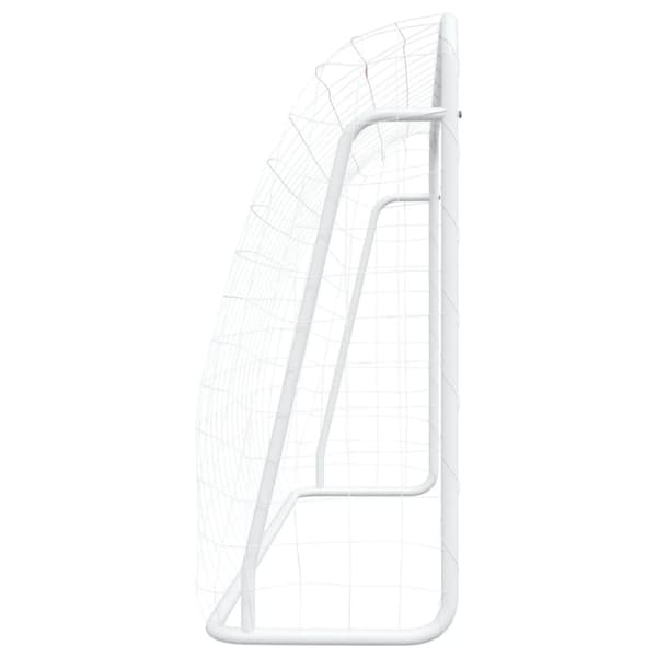 vidaXL fodboldmål med net 214x75x152 cm stål og polyester hvid