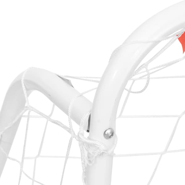 vidaXL fodboldmål med net 214x75x152 cm stål og polyester hvid