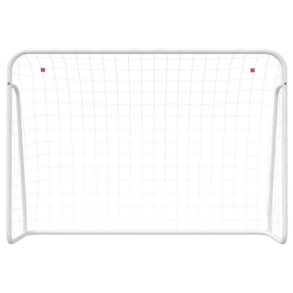 vidaXL fodboldmål med net 214x75x152 cm stål og polyester hvid