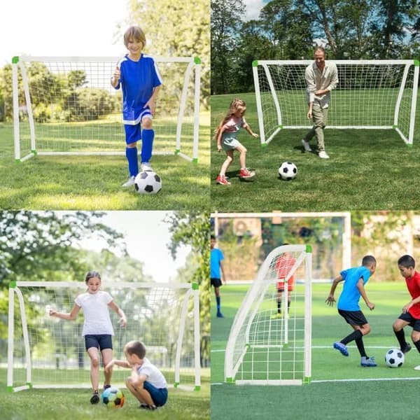 Fotbollsmål - LZQ - 180x120x80cm - Väderbeständigt - PVC - Blandat
