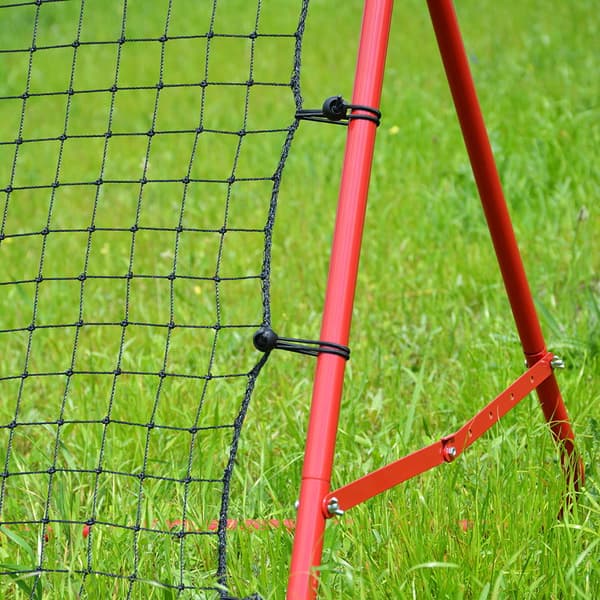 Rebounder fotboll - 100x100x70cm - stål - röd, svart