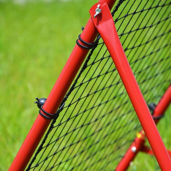 Rebounder fotboll - 100x100x70cm - stål - röd, svart