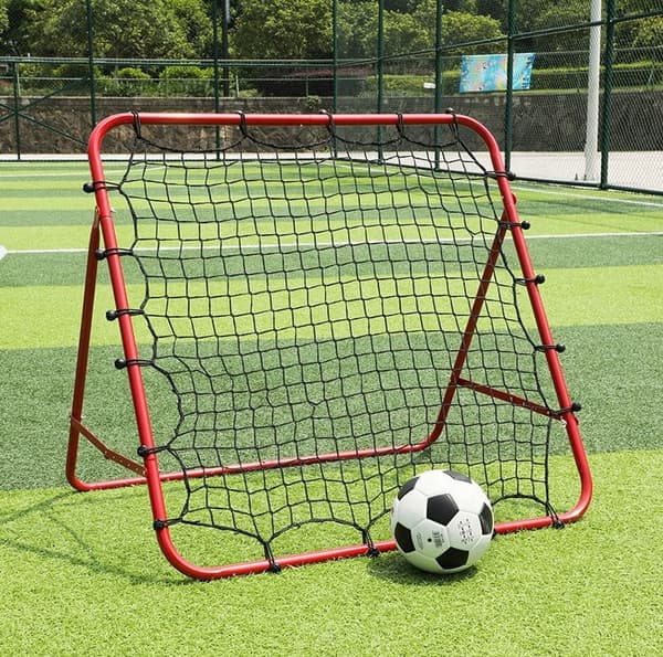 Rebounder fotboll - 100x100x70cm - stål - röd, svart