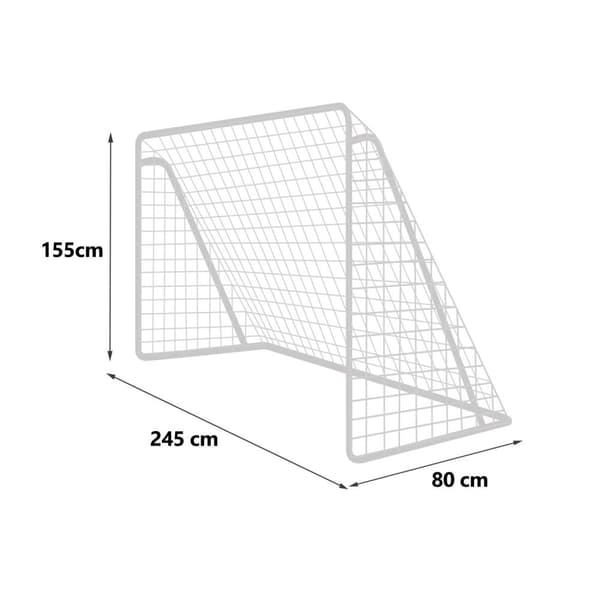 Fotbollsmål 245x155x80 - Med nät med hål