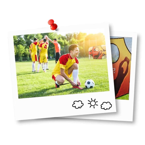 Fotbollsmål 245x155x80 - Med nät med hål