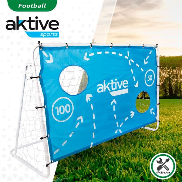 Aktive Mål Metal Hvid,Blå 182 x 91 x 122 cm