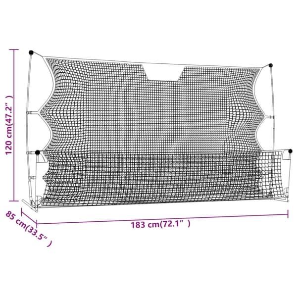 fodbold-rebounder 183x85x120 cm polyester sort og gul