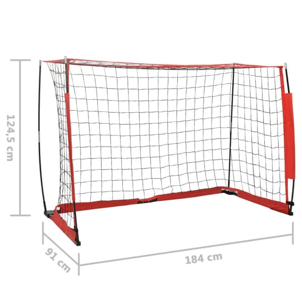 Fotbollsmål 184x91x124,5 cm stål