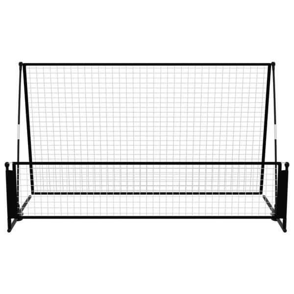 2-i-1 fodbold-rebounder 202x104x120 cm stål