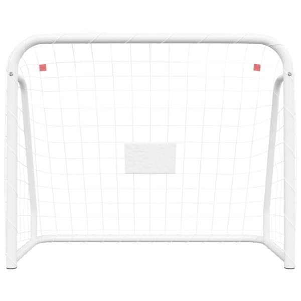 fodboldmål med net 125x96x60 cm stål og polyester hvid