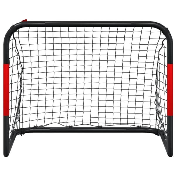 vidaXL Fotballmål med nett rødt og svart 90x48x71 cm stål