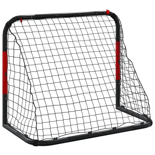 vidaXL Fotballmål med nett rødt og svart 90x48x71 cm stål