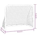 Miniatyrbilde 7 av 8: vidaXL Fotballmål med nett rødt og svart 90x48x71 cm stål