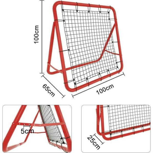 YUENFONG 100x100 cm hopfällbart fotbollsreboundnät, fotbollsrebounder för coachning