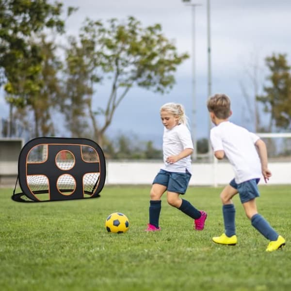 Men vägen för fotboll 2 i 1 - YUENFONG - 121x80x80cm - Fällbar - Oxfordtyg - 6 målzonen