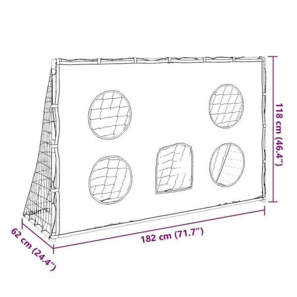 vidaXL Fotballmål for barn med målmatte og ball 182x62x118 cm