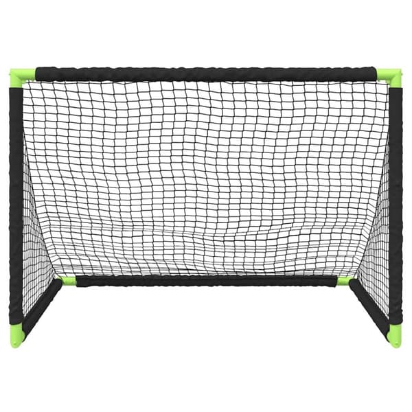 vidaXL Sammenleggbart fotballmål for barn svart 90x64x64 cm
