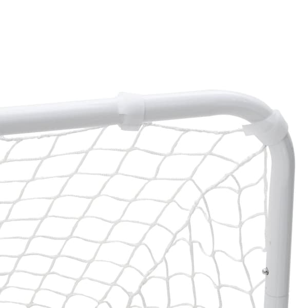 vidaXL fodboldmål 122x81x81 cm stål hvid -  Fodboldmål