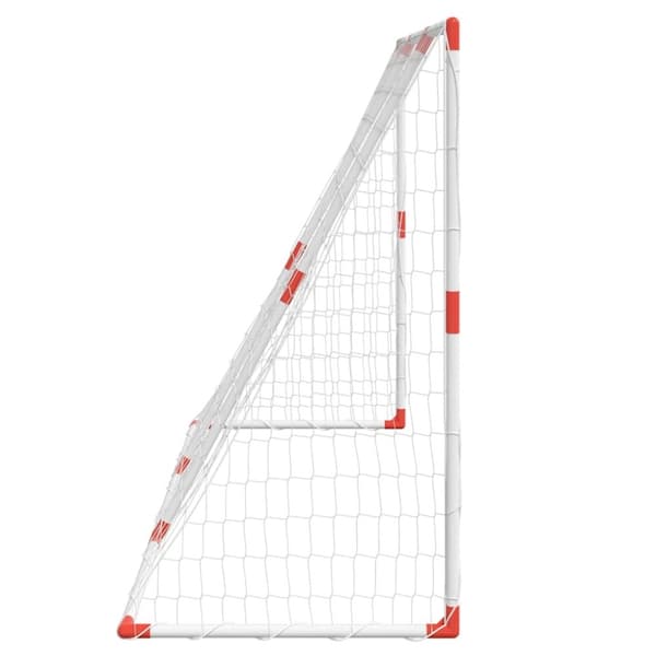 vidaXL Barnfotbollsmål med bollar 2-i-1 vit 184x64x124 cm