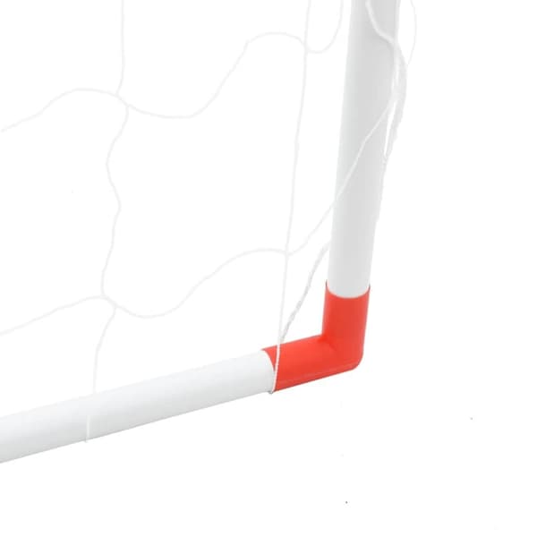 vidaXL Barnfotbollsmål med bollar 2-i-1 vit 184x64x124 cm