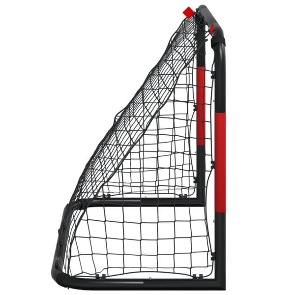 fodboldmål med net 90x48x71 cm stål rød og sort