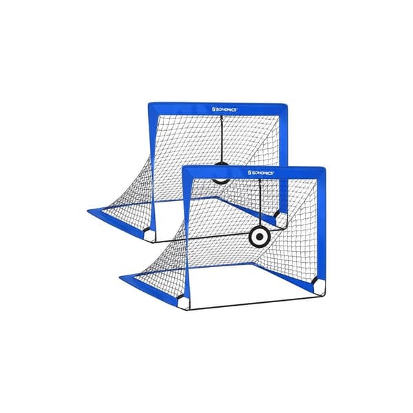 Rootz fodboldmålsæt - Fodboldnet - Bærbare mål - Glasfiberstænger - Polyesternet - Oxford klud - Letvægts - Nem montering - Holdbar - 90 cm x 120 cm x