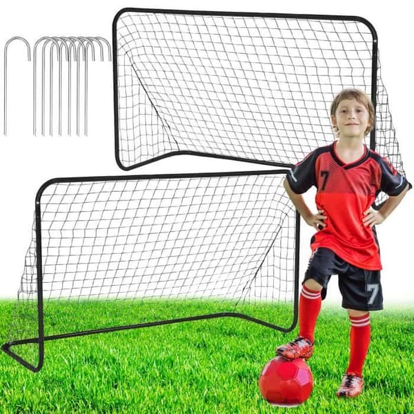 Men fotboll med nät - SPRINGOS - 183 x 122 cm - Svart - Vuxen - Unisex