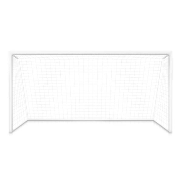 Fotbollsmål - 300x160cm - med nät och pluggar - randig