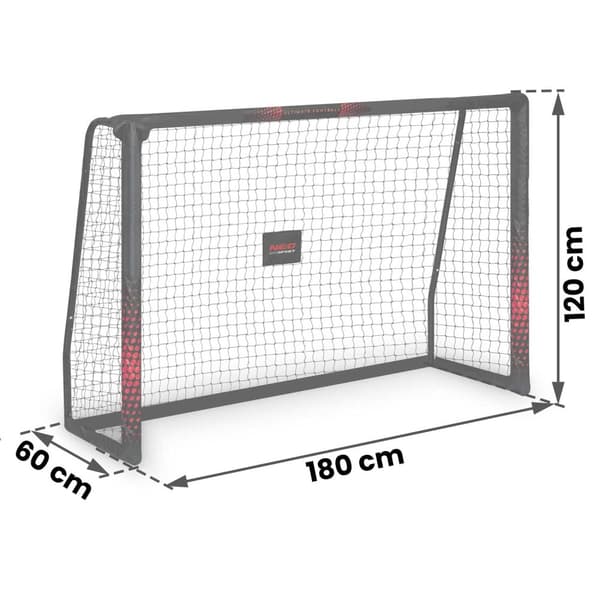 Fodboldmål 180 x 120 x 60 cm NS-463 sort og rød
