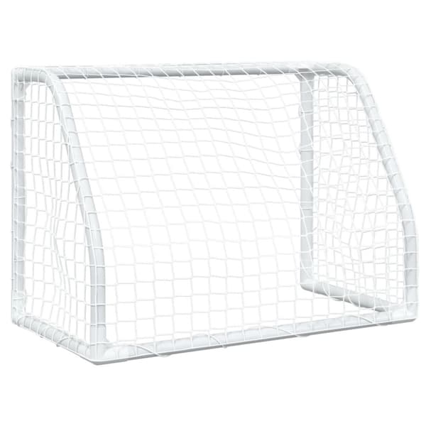 Lasten jalkapallomaali 2 kpl pallolla valk. 64x35x48 cm metalli