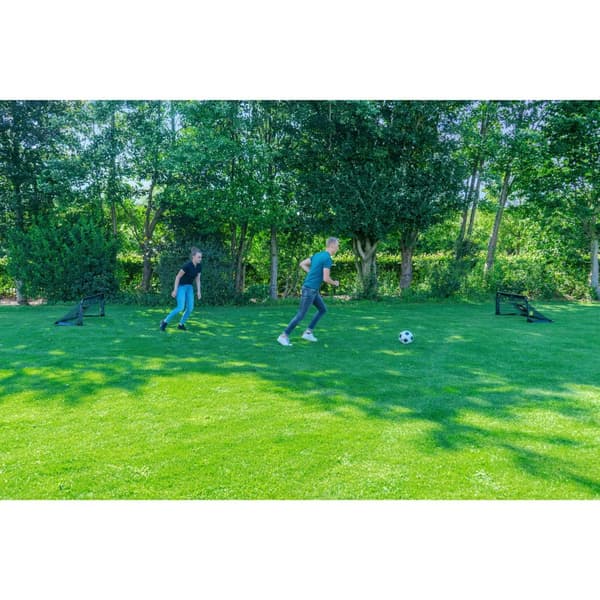 EXIT Panna foldbart fodboldmål i stål 150x60cm (sæt med 2 stk.) - sort